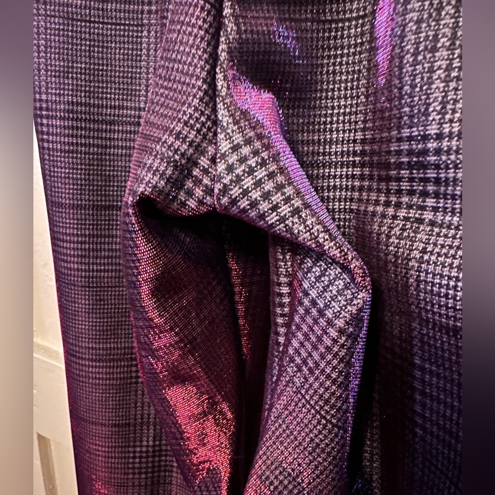 Noli Yoga Size S Vienna Metallic Plaid Joggers - Picture 5 of 7